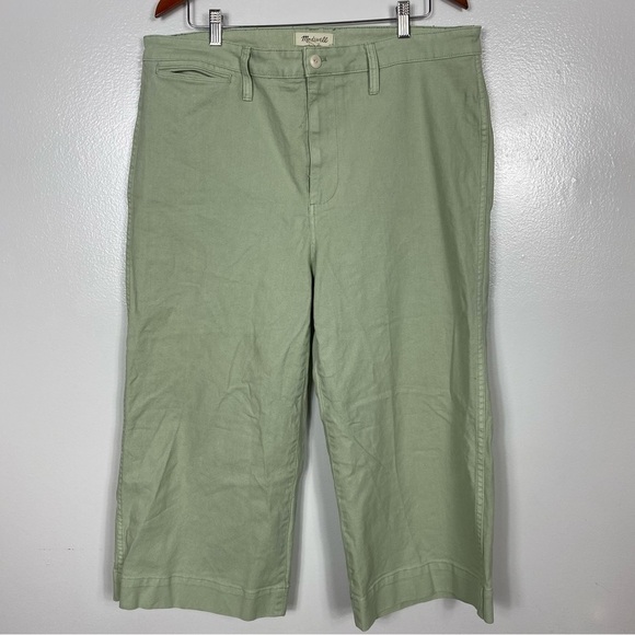 Madewell Plus size jeans Emmett Wide-Leg Crop Pants color Sea Haze - Picture 2 of 6